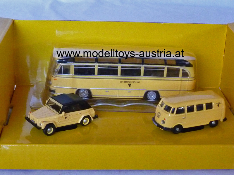 VW 181 VW T1 Bus Mercedes O321 Österreichische Post und Telegrafen Verwaltung 1:87 HO Sondermodell VW 181 VW T1 Bus Mercedes O321 Österreichische Post und Telegrafen Verwaltung 1:87 HO Sondermodell
